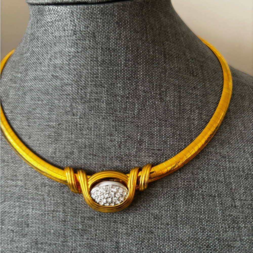 Joan Rivers Gold Necklace with Silver Detail